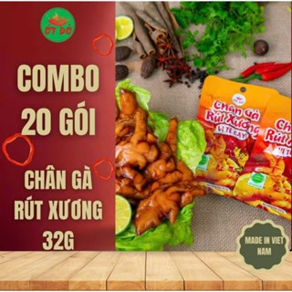 20 Gói Chân Gà Rút Xương - Chân Gà Tê Cay Ớt Đỏ