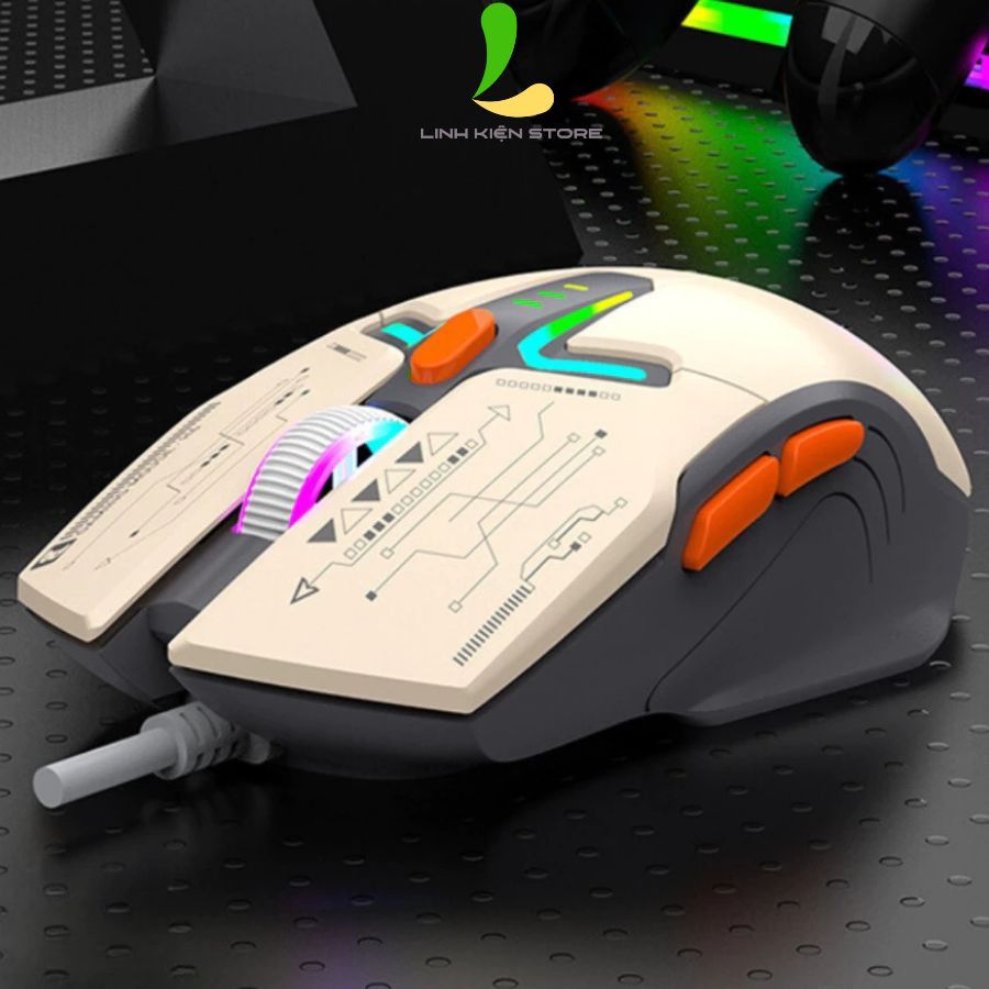 Chuột Gaming Có Dây XUNFOX H6 - Chuột Chơi Game Thiết Kế Công Thái Học, Led RGB Switch Phản Hồi Siêu Nhanh | BigBuy360 - bigbuy360.vn