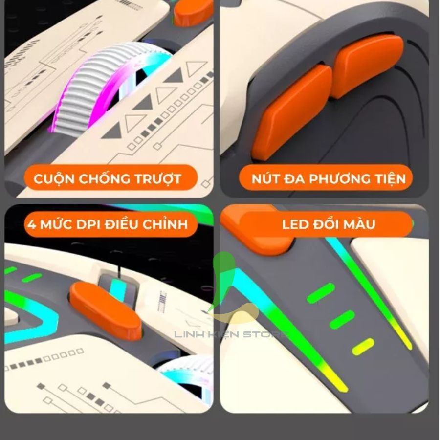 Chuột Gaming Có Dây XUNFOX H6 - Chuột Chơi Game Thiết Kế Công Thái Học, Led RGB Switch Phản Hồi Siêu Nhanh | BigBuy360 - bigbuy360.vn