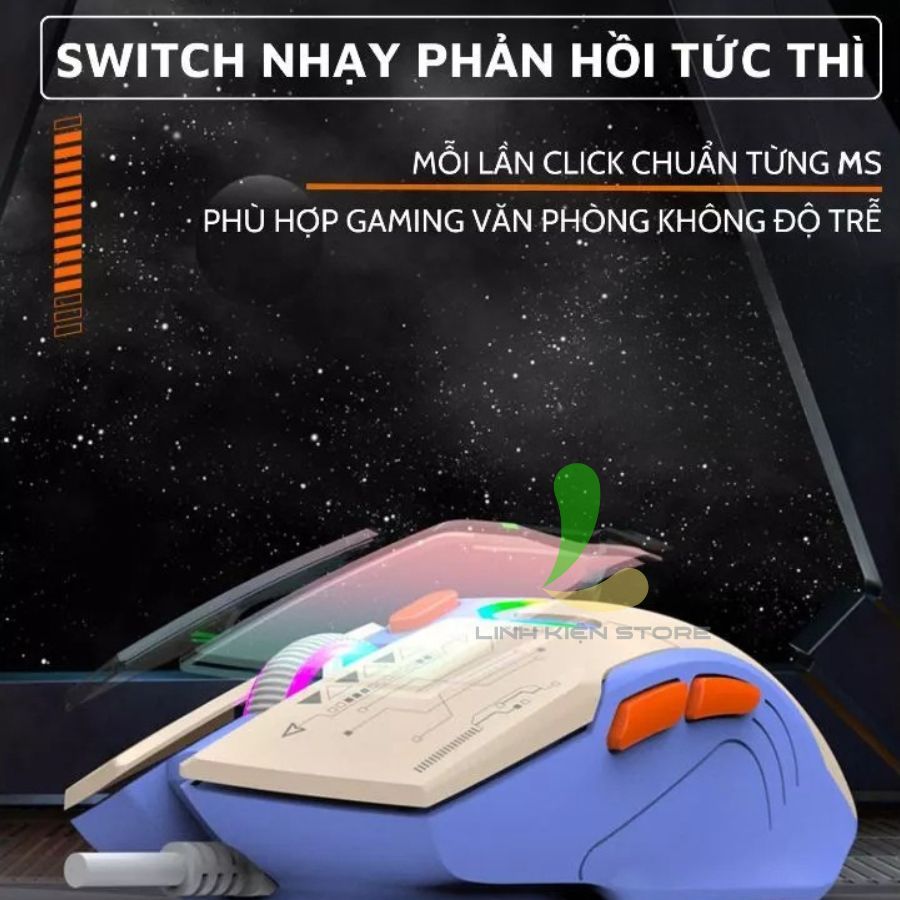 Chuột Gaming Có Dây XUNFOX H6 - Chuột Chơi Game Thiết Kế Công Thái Học, Led RGB Switch Phản Hồi Siêu Nhanh | BigBuy360 - bigbuy360.vn