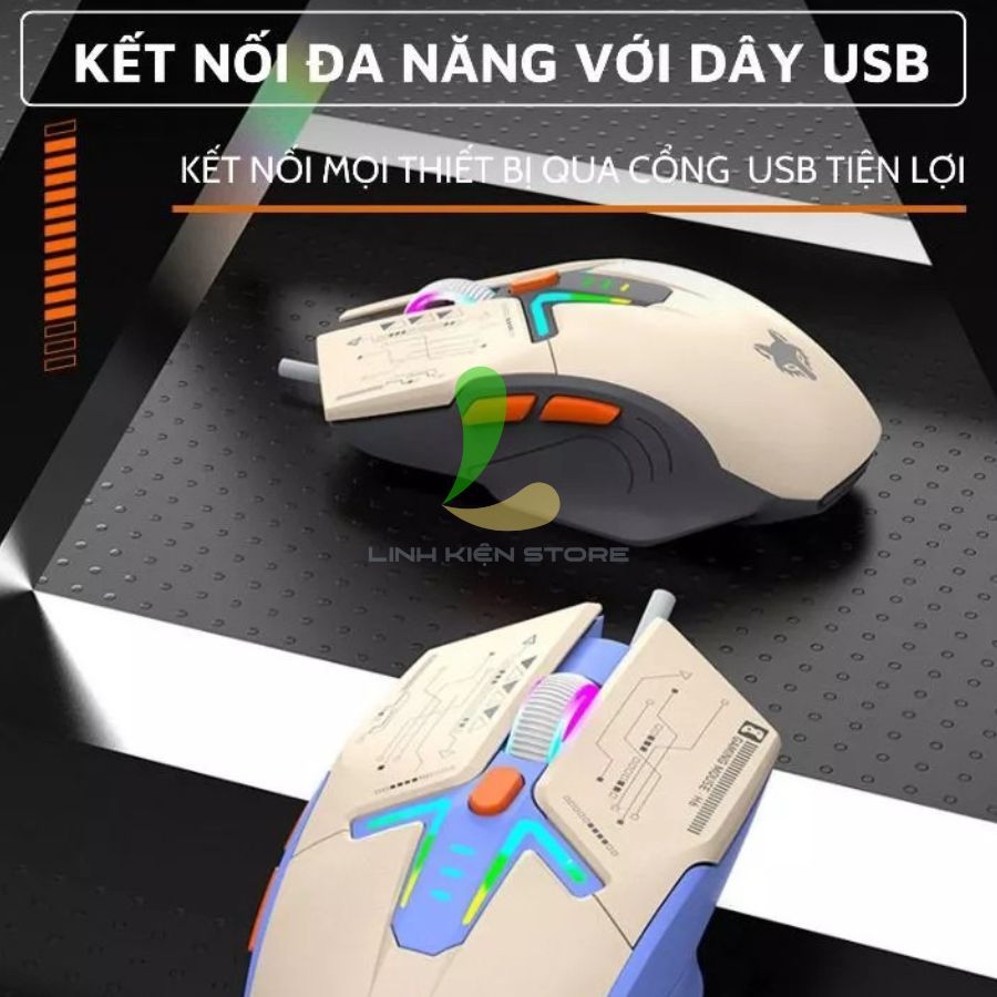 Chuột Gaming Có Dây XUNFOX H6 - Chuột Chơi Game Thiết Kế Công Thái Học, Led RGB Switch Phản Hồi Siêu Nhanh | BigBuy360 - bigbuy360.vn