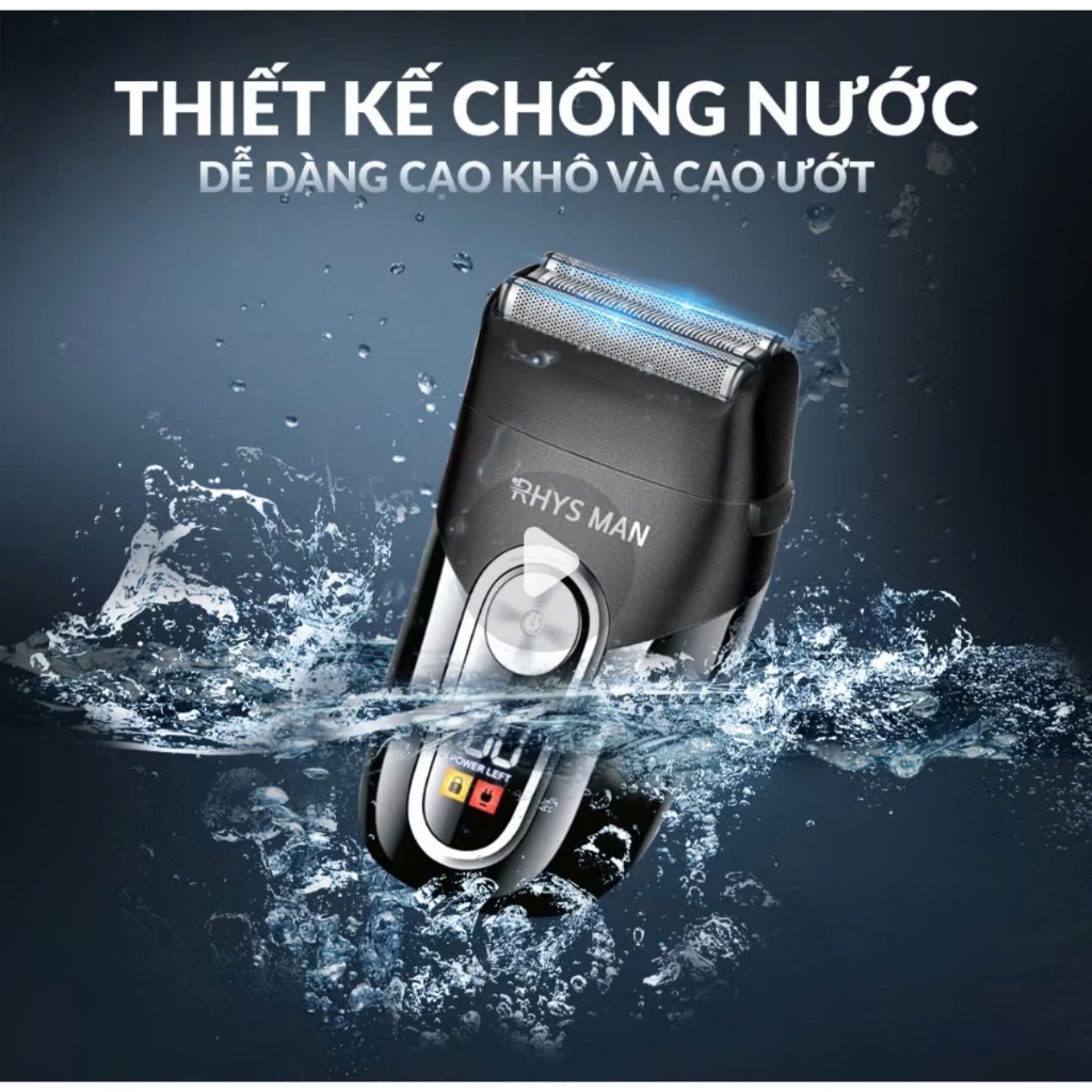 Máy cạo râu Rhys Man chống nước IPX4 td
