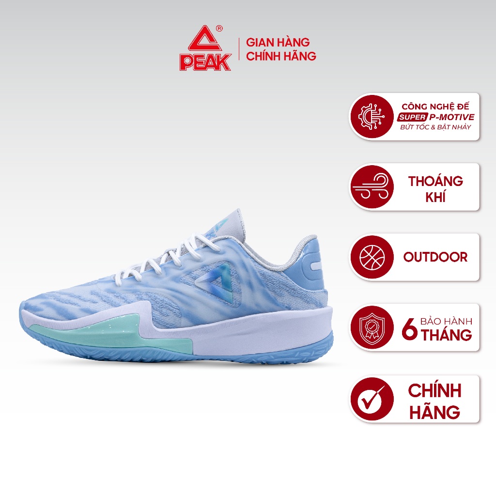Giày bóng rổ, pickleball nam PEAK công nghệ Supper – P-Motive Glitter V2 E241161A phù hợp các môn th