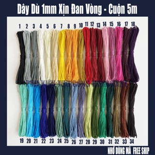 [ DÂY XỊN ] dây dù 1mm đan vòng tay - cuộn 5 mét