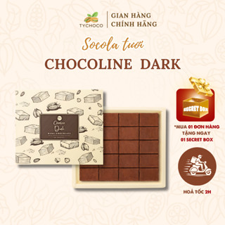 Socola Tươi Nama Nguyên Chất Chocolate Vị Đắng - Hộp Fullsize 20 Viên - Chocoline (Giao Hỏa Tốc)