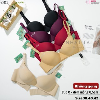   Size 38-42  Áo ngực su không gọng size lớn 38 40 42 cup C quả xéo mút mỏng 0,5cm 
