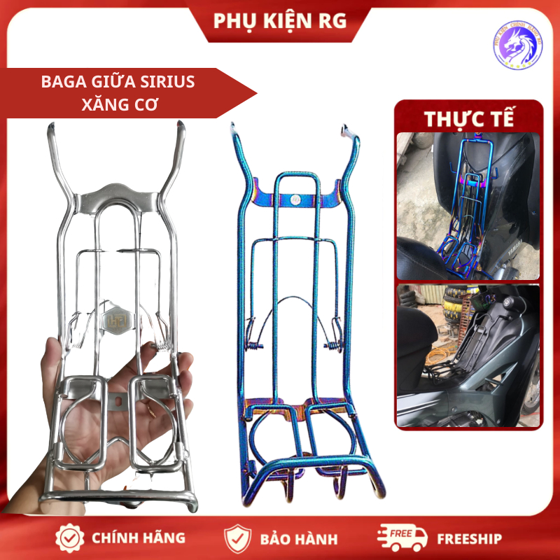 Baga Giữa Sirius Xăng Cơ, Baga Sirius Đủ Màu Inox Dày 10li Xi Đep Không Bong Tróc