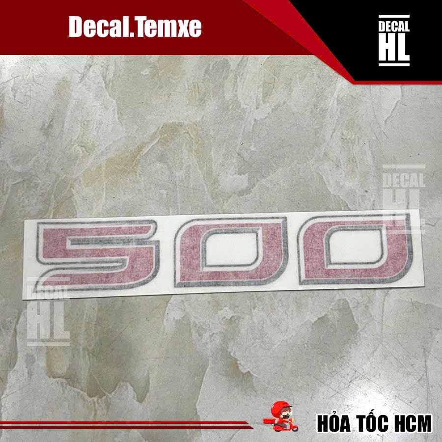 Tem số 500 dán đầu xe Hino. Tem 500 dán xe tải Hino