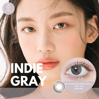Kính áp tròng ANN LENS 1 ngày Indie Gray - Lens cận khóa ẩm màu xám cổ điển độ cận 0-8