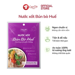 Nước Xốt Bún Bò Huế Chuẩn Vị - Cao Gia Foods - Gói 155g - Thích Hợp Cho Mọi Bữa Ăn Gia Đình