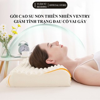 Gối Ngủ Cao Su Non Ventry Thiết Kế Gai Massage Đúc Nguyên Khối Hàng Nhập Khẩu Cao Cấp