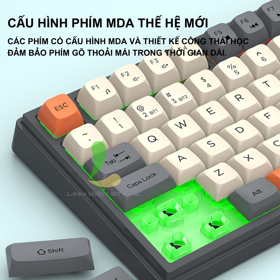 Bộ Bàn Phím Giả Cơ HOSAN XUNFOX K920 Kết Nối Kép, Nút Điều Chỉnh Âm Lượng Thuận Tiện | BigBuy360 - bigbuy360.vn