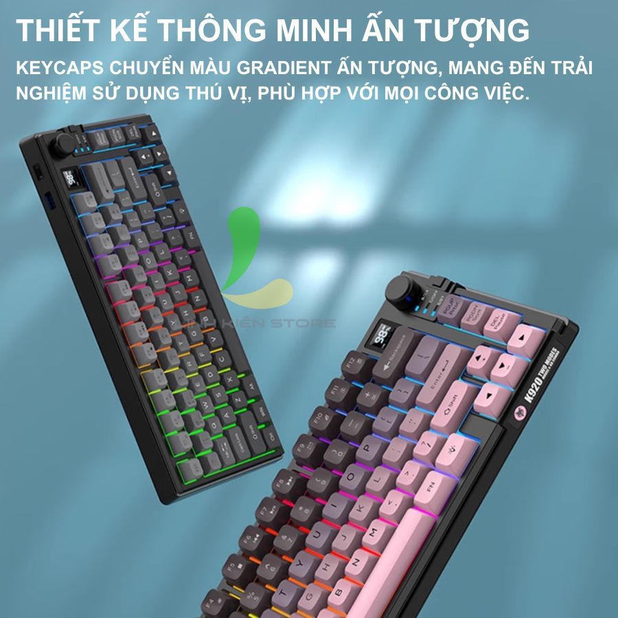 Bộ Bàn Phím Giả Cơ HOSAN XUNFOX K920 Kết Nối Kép, Nút Điều Chỉnh Âm Lượng Thuận Tiện | BigBuy360 - bigbuy360.vn