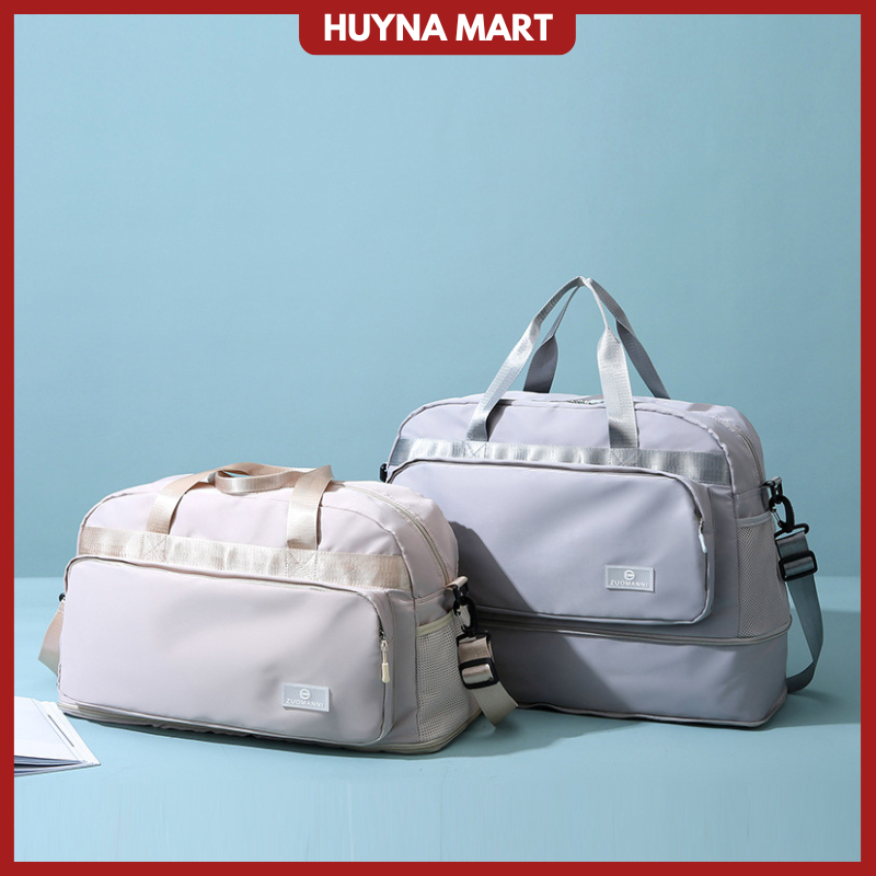 Túi du lịch đa năng, thiết kế mở rộng 2 tầng, túi đeo chéo, túi thể thao dung tích lớn, có cài vali ZOUMANNI TX10