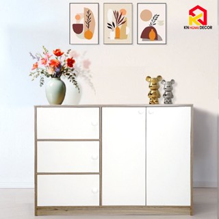 Tủ gỗ đa năng đựng đồ, kệ giày nhiều ngăn, KN Home Decor chất liệu gỗ ép MDF, Tủ Giày 5 Cánh TD_MS26