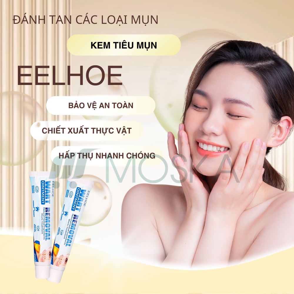 WART REMOVAL EELHOE MỸ 20GR - Kem Bôi Thảo Mộc Không Rát, Tẩy Mụn Thịt Quanh Mắt, Mụn Cóc, Mụn Ruồi, Mụn Gạo | MOSKA