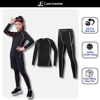  Bộ quần áo giữ nhiệt cho bé gái quần LEGGING PRO COMBAT giữ ấm cho bé chơi thể thao co giãn 4 chiều 