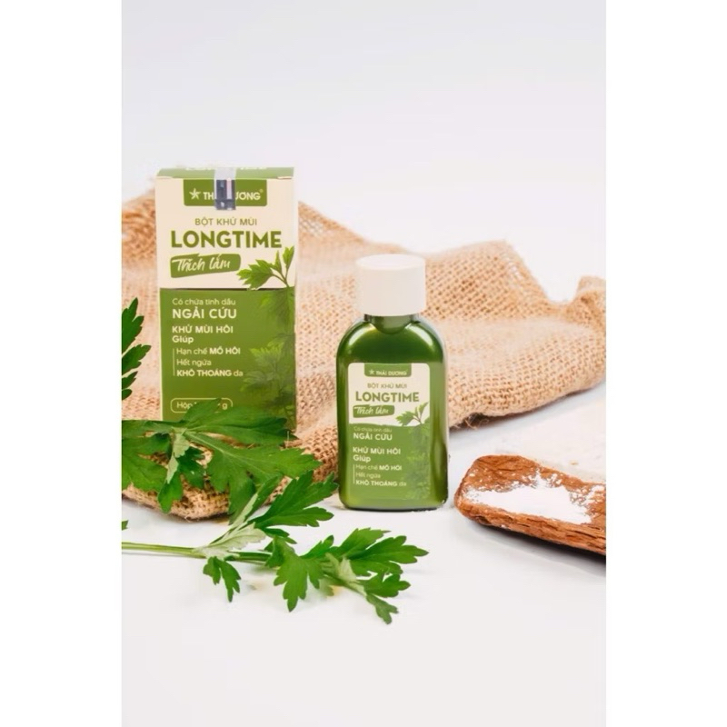 Bột khử mùi Longtime (Hộp 1 lọ x 18g) - Bột khử mùi hôi, hút ẩm và khô thoáng da - Sao Thái Dương