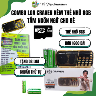  Loa Đài Craven + thẻ nhớ - Máy nghe nhạc mini Tắm Ngôn Ngữ Caraven CR 853 