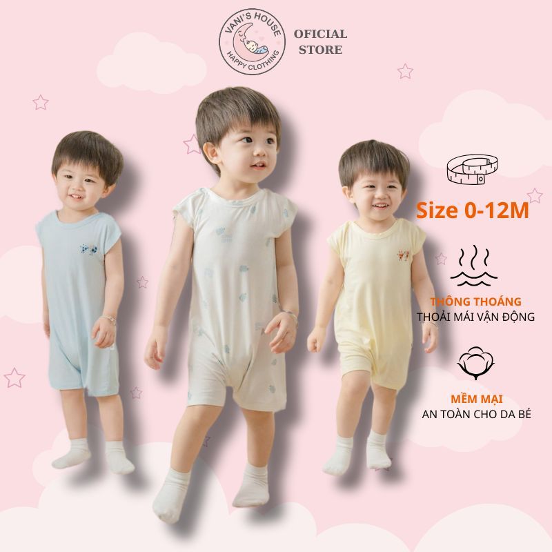 Body cộc cổ thuyền cho bé trai bé gái Chaang Bloom BOSS2025D04