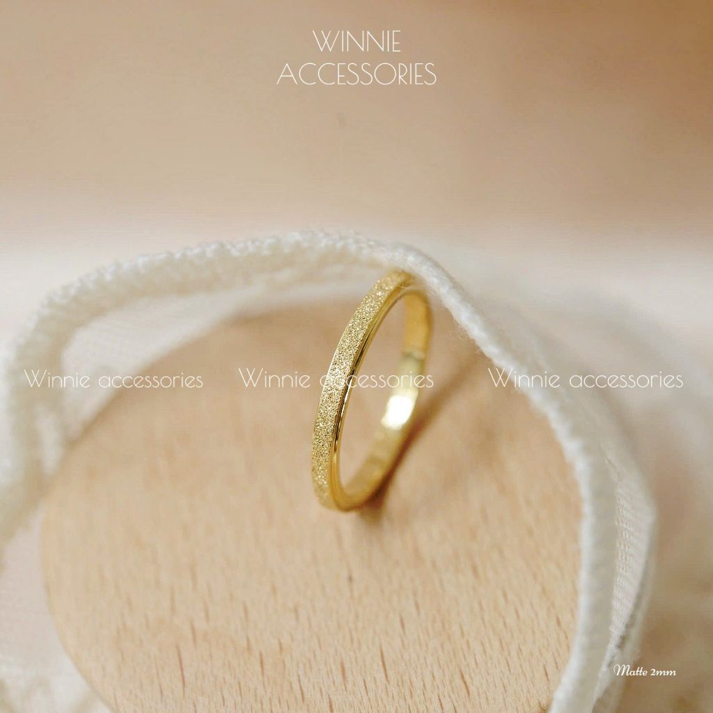 Nhẫn nữ titan Matte 2mm VG