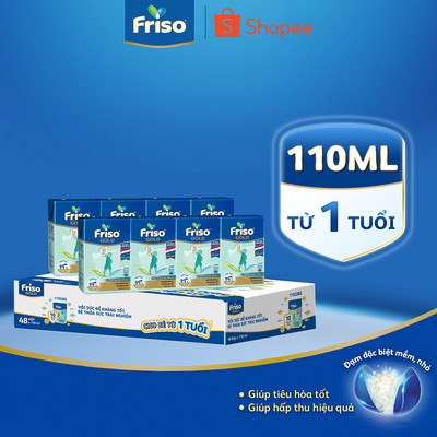 [KOL] Thùng 48 hộp Sữa uống dinh dưỡng Friso Gold (110ml/hộp)