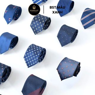 Cà Vạt Nam Màu Xanh Đa Dạng Kích Thước, Caravat Công Sở, Đồng Phục Lụa Cao Cấp