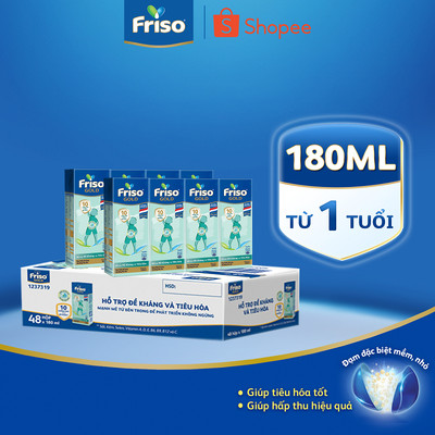 [KOL] Thùng 48 hộp Sữa uống dinh dưỡng Friso Gold (180ml/hộp)
