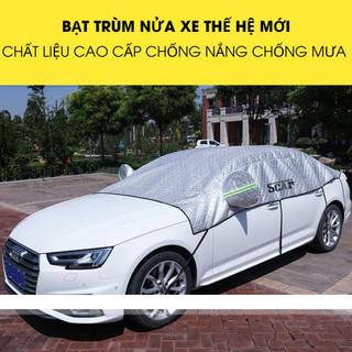 Bạt che nửa xe 4 lớp dày dặn chống nắng dày dặn, dây buộc cố định chắc chắn mẫu mới scarvn
