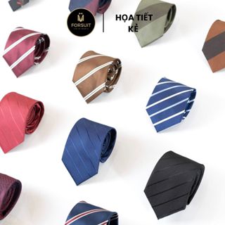 Cà Vạt Nam Công Sở, Caravat Đồng Phục Họa Tiết Kẻ Bản To - Forsuit Store