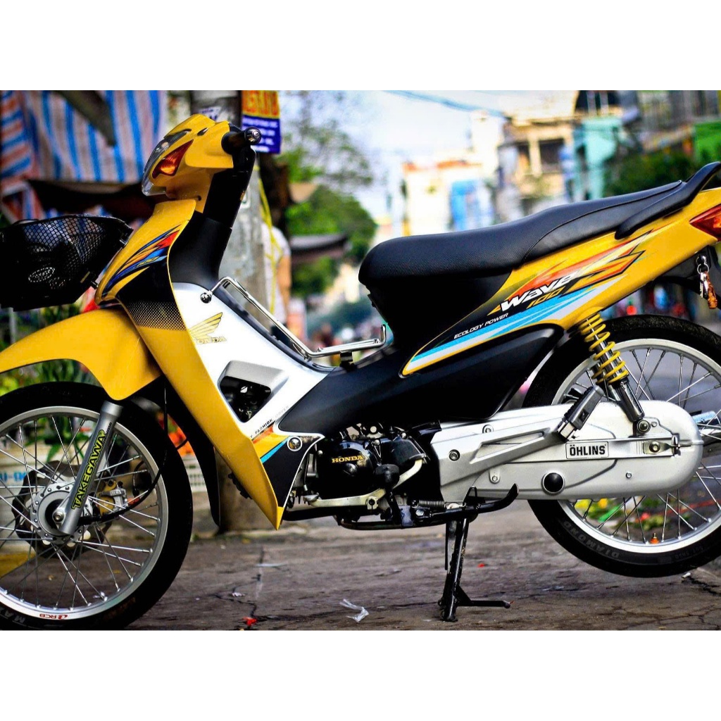 NHÃN DÁN TEM RỜI WAVE S 100 VÀNG DECAL 3 LỚP
