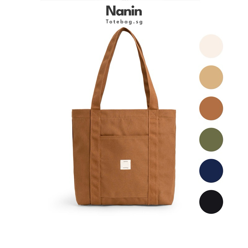 [BS] [ hàng sẵn, Giao cho shipper mỗi ngày]Túi tote vải bố canvas có 2 lớp, vừa laptop, có túi con