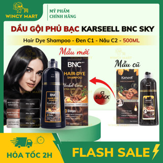 [Mới] Dầu Gội Phủ Bạc KARSEELL Hair Dye Shampoo Thành Phần Thảo Dược Tự Nhiên Đen C1 Nâu C2 500ML - Wincy Mart