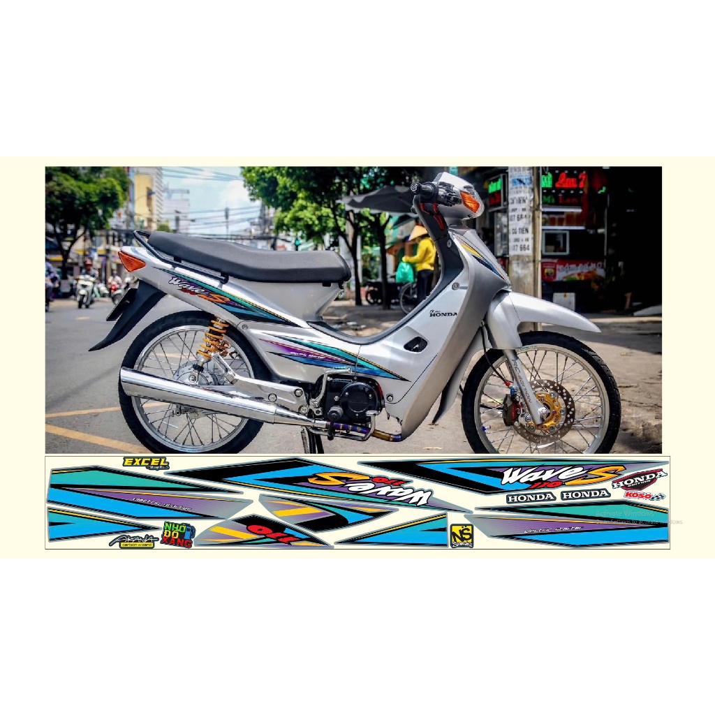 NHÃN DÁN TEM RỜI WAVE S 110 BẠC DECAL 3 LỚP