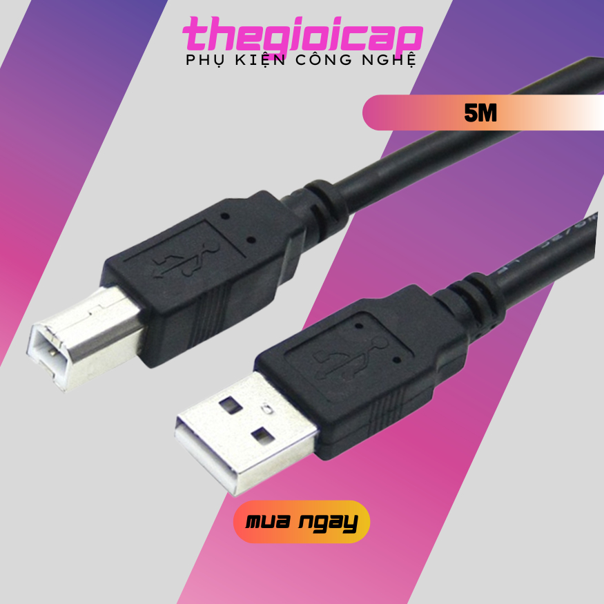 Dây máy in cổng USB 5m - Cáp máy in 5m