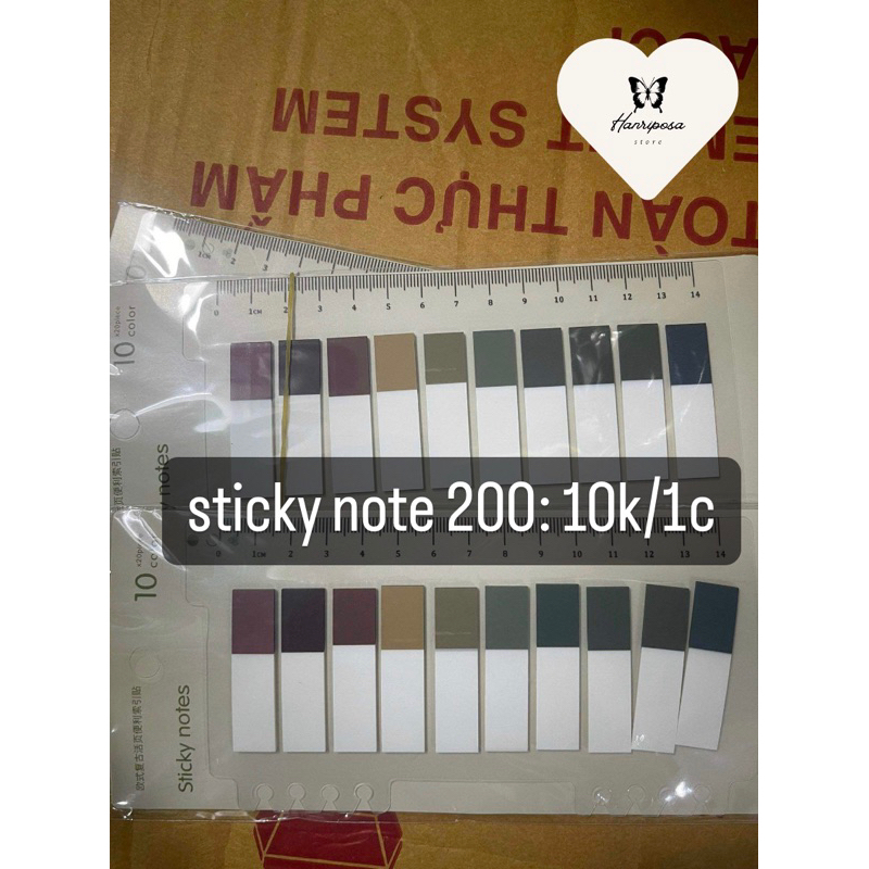 Set Sticker Notes Pastel - Giấy Ghi Chú Phân Trang Index Tabs Trong Suốt Decor Sổ Tay Bullet Journal