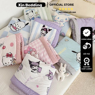 Chăn Cho Bé Kích Thước 1mx1m5 Chất Liệu Vải Thun Lạnh Chần Bông Tơ Mềm Mại, Một Mặt Hạt Matxa Đắp Siêu Thích