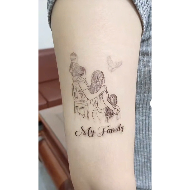 Hình xăm dán Mẹ Con - Gia Đình