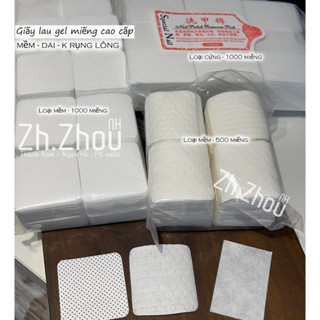  giấy lau gel miếng Giấy lau gel nail không xù  túi 1000 miếng giấy lau gel mềm 
