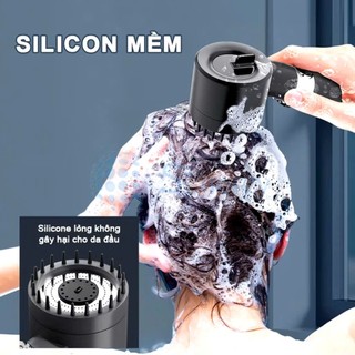 Vòi sen tăng áp 3 chế độ có lõi lọc tiết kiệm nước tích hợp bàn chải massage tặng kèm dây