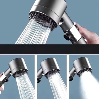 Vòi sen tăng áp 3 chế độ có lõi lọc tiết kiệm nước tích hợp bàn chải massage tặng kèm dây