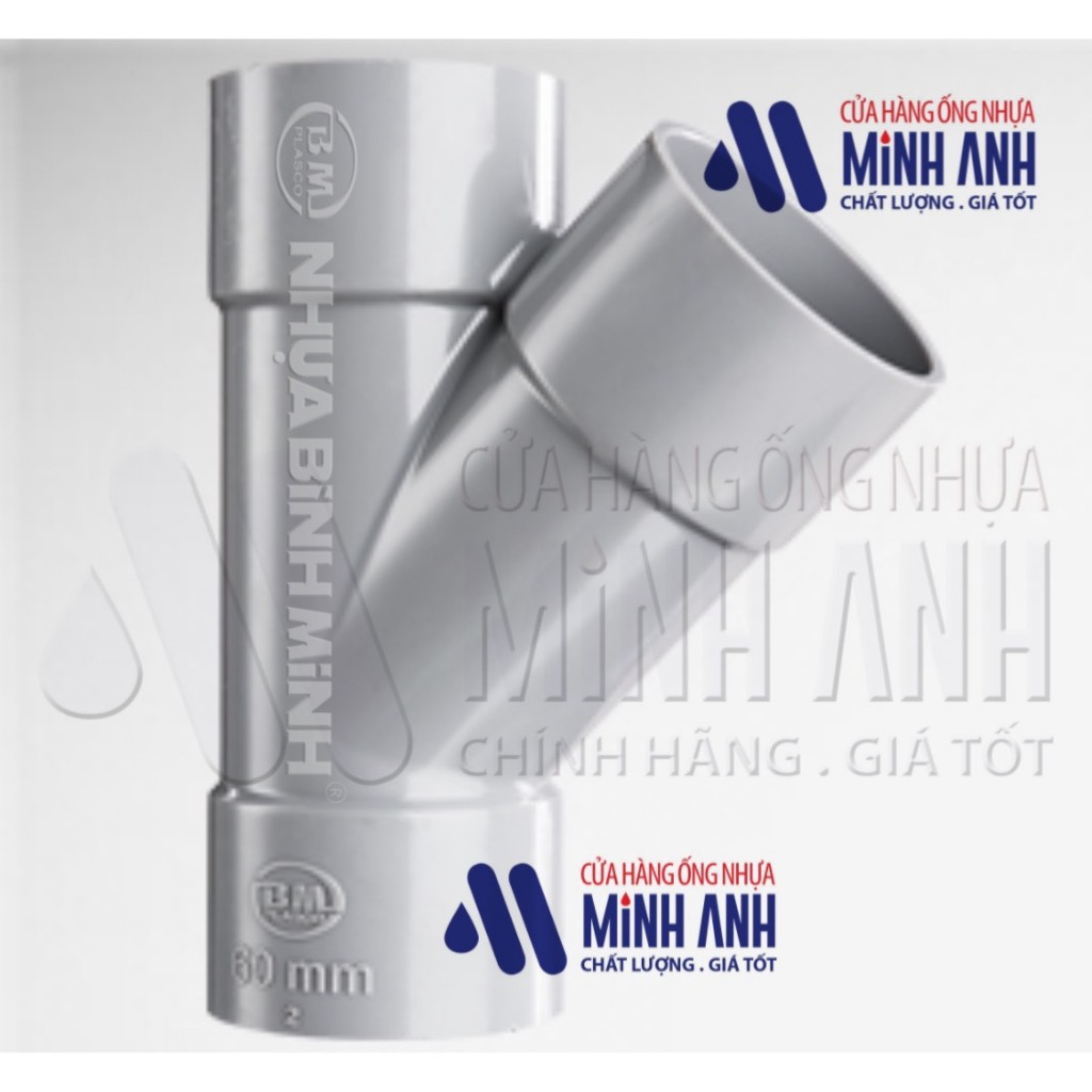 Chữ Y- Y Giảm-Têcong Giảm size 90-114 U-Pvc NHỰA BÌNH MINH.