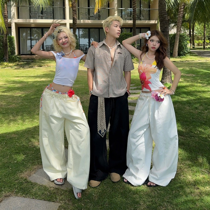 [BST 2025] AB HOUSE - Quần kaki ống suông rộng WIDE LEG thời trang nam nữ