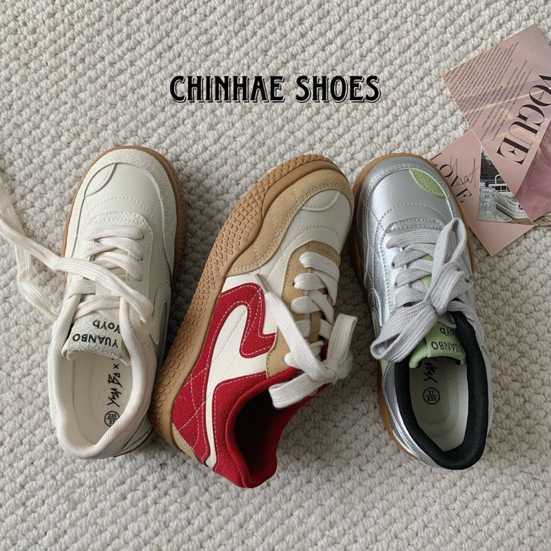Giày sneaker thể thao phối màu nhiều màu sắc lạ mắt phong cách trẻ trung năng động cho nũ hằng ngày 