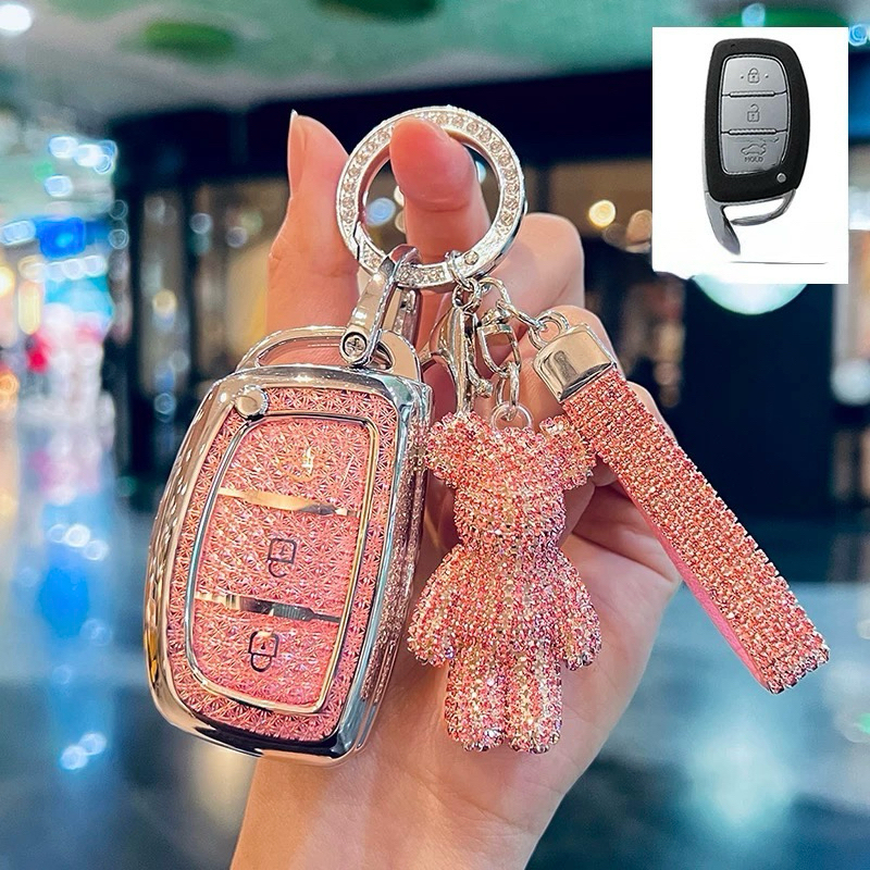 (3 Nút) Ốp Khoá Hyunđai Tucson, Elantra, I10, I20 Active, Creta, Sonata