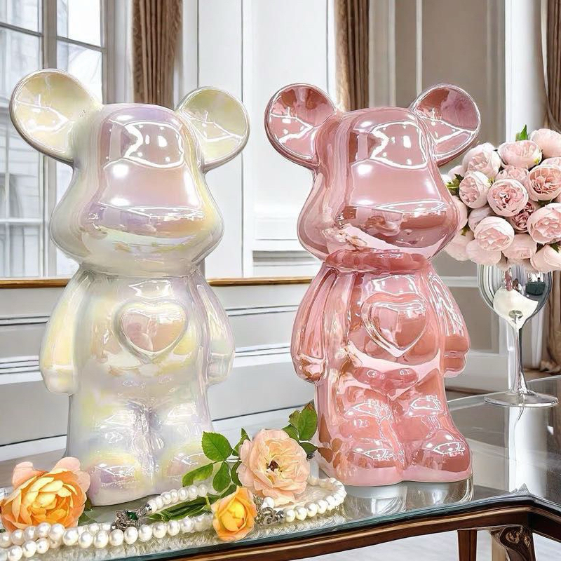 Tượng Bear trang trí kệ tủ size 28cm