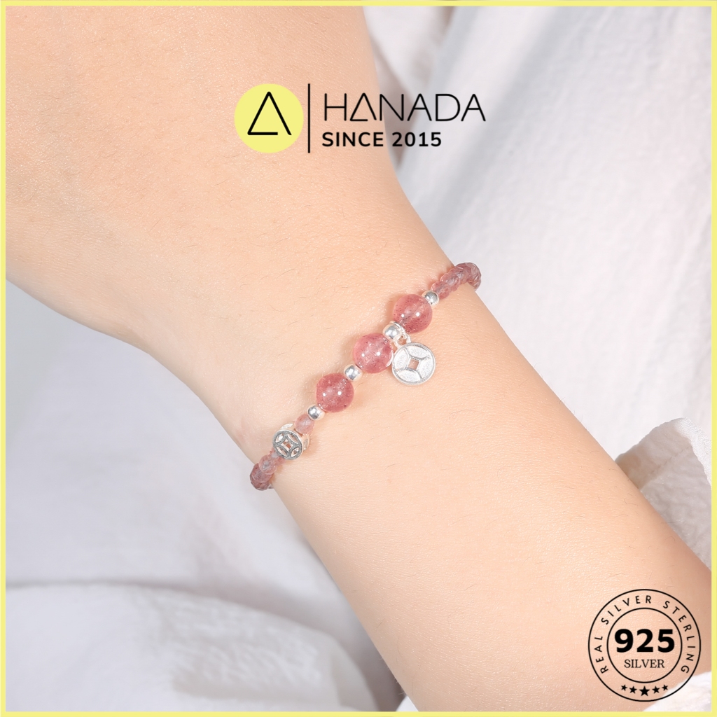 [BẠC 925-BH TRỌN ĐỜI] Lắc tay Bạc 925 Hanada Phối Đá Charm Tài Lộc , Vòng Tay Quà Tặng ,Mang hằng ngày 2323 F16