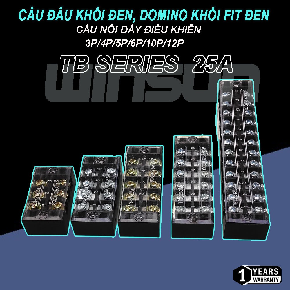 Cầu Đấu Điện Domino 3P~12P 25A