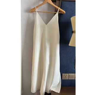 Ukiyo Dress - Đầm/ váy Linen dáng xuông màu trắng, kem