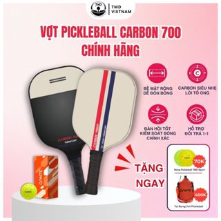 Vợt Pickleball TMD Sport Carbon T700, Combo 2 vợt, 4 bóng kèm túi đựng